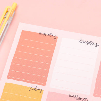 Oh, Laura - A5 notepad - week planner - candy