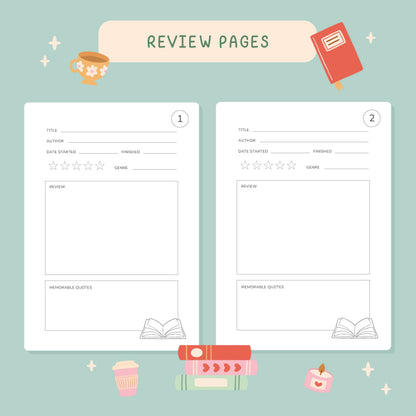 Hopscotch Paper Co. - Reading Journal – 50 Page Book Review Notebook