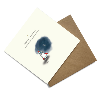 Shoot For The Moon Card by Toots Design