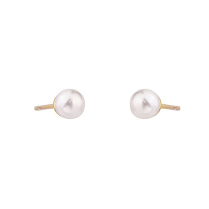 White Leaf - 7 Days Floral Earrings Box Set in Gold