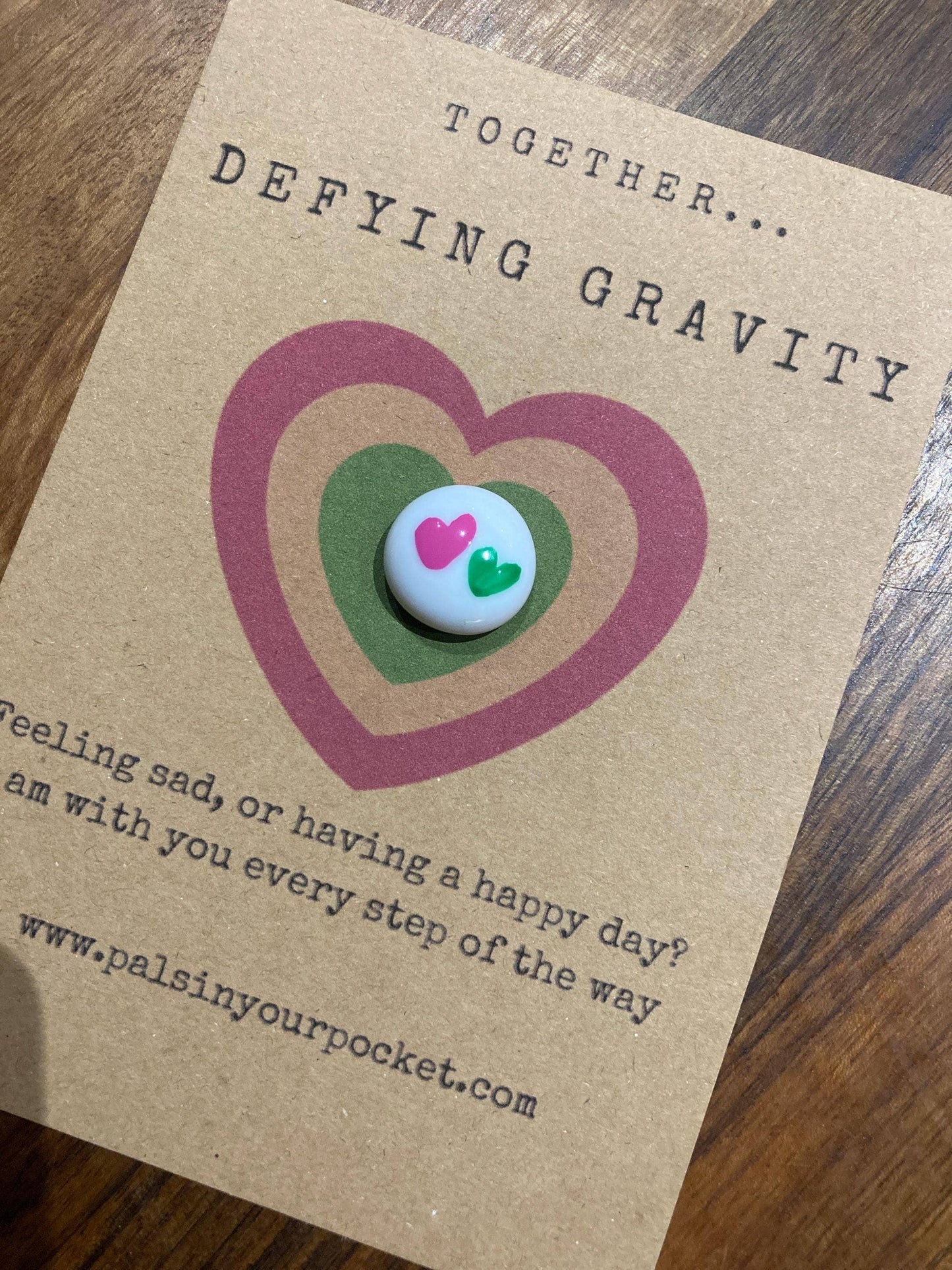 Pals in your Pocket - Emerald Pink Heart Keepsake Inspired By Witch Movie