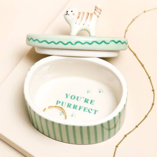Lisa Angel - 3D Cat Oval Trinket Pot