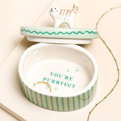 Lisa Angel - 3D Cat Oval Trinket Pot
