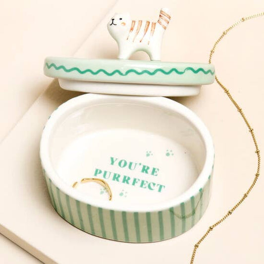 Lisa Angel - 3D Cat Oval Trinket Pot