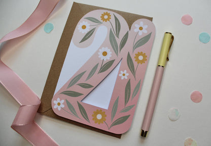 Ellice Owens Designs - 21st Birthday Card – Floral Cutout Design for Her
