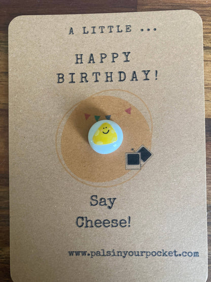 Pals in your Pocket - Happy Birthday Cheese Pun Greeting Card For Foodie