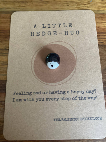 Pals in your Pocket - Hedgehog Anxiety Relief Pocket Pebble For Animal Lovers