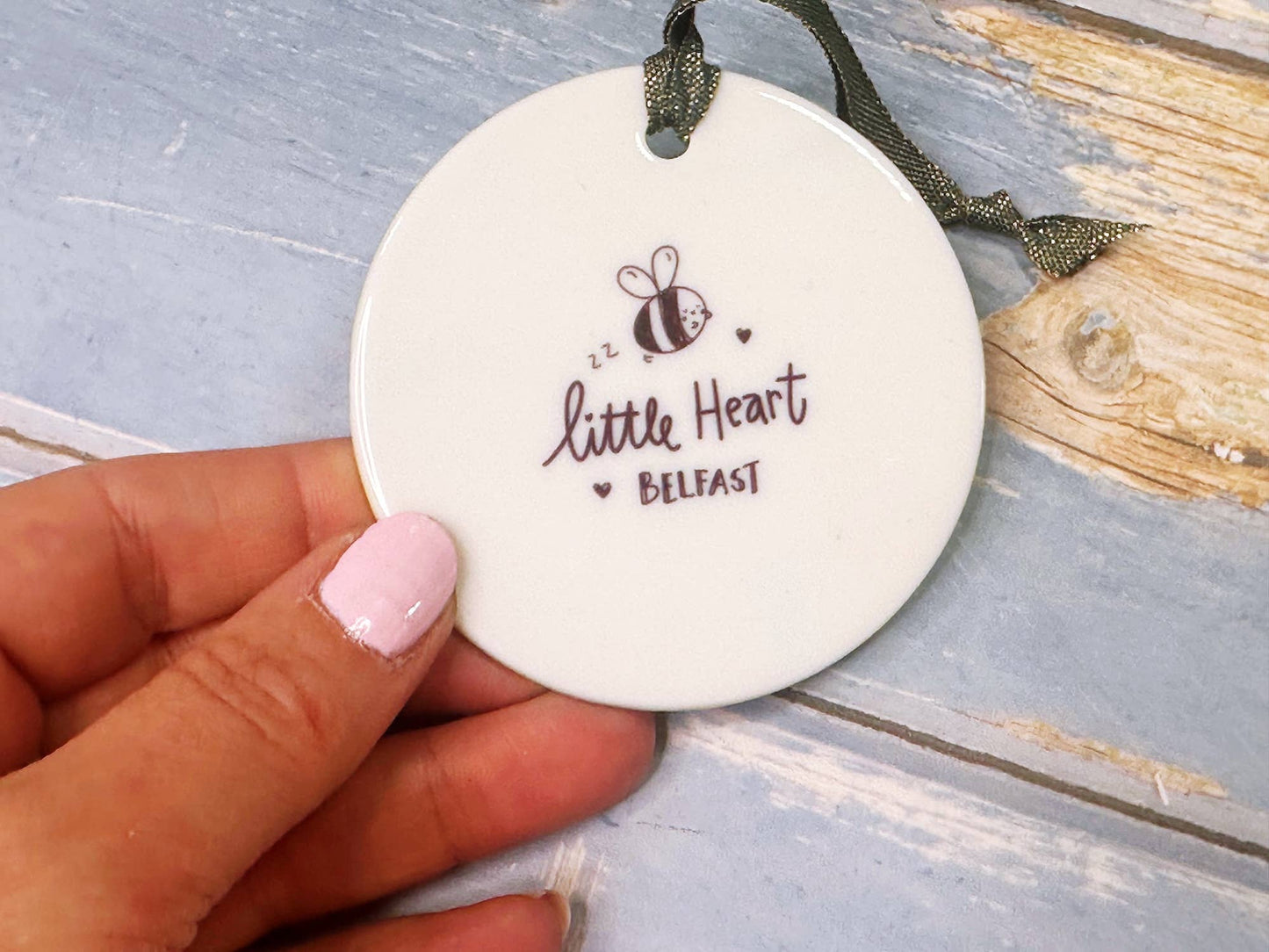 Little Heart - I love that you're my Daughter Coloured Ceramic Circle