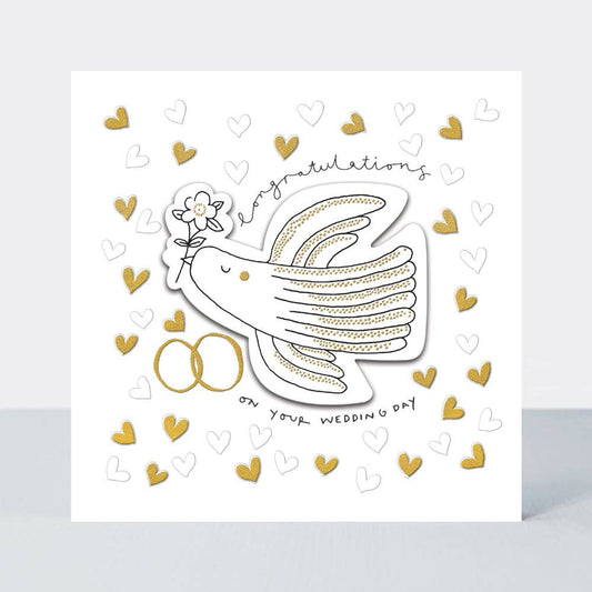 Rachel Ellen Designs - Paper Treasures - Congratulations Wedding Day/Bird Card