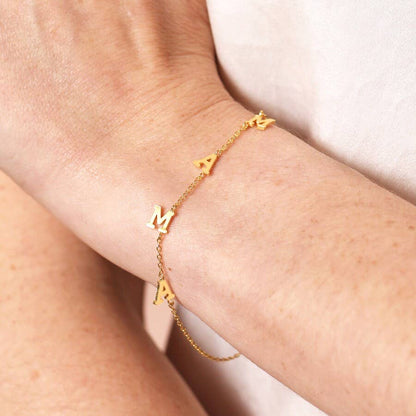 Lisa Angel - Sterling Silver Mama Bracelet in Gold
