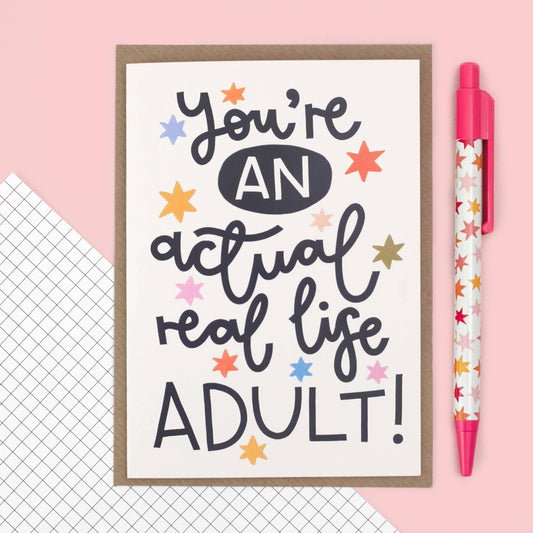 Oh, Laura - Greeting card - 'you’re an actual real life adult’