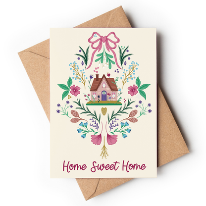 Not Today Tuesday - New Home Card | Cute Home | Folk Florals