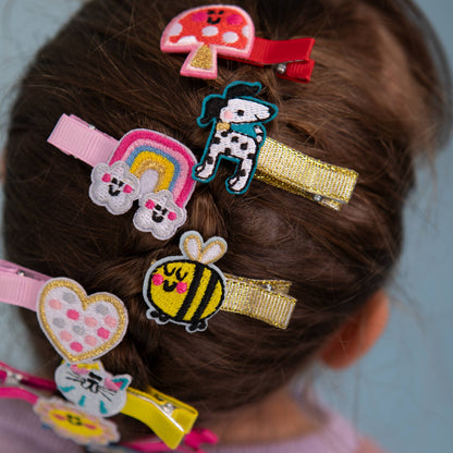 Rachel Ellen Designs - Kid’s Hair Clips - Toadstools (Set of 2)