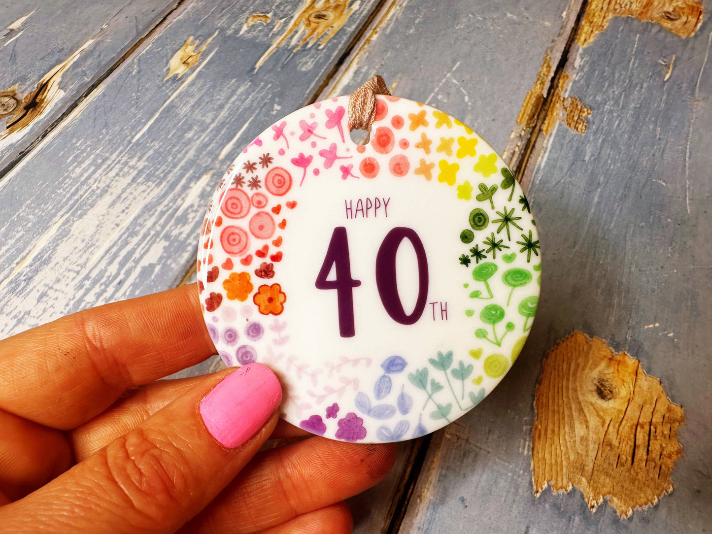 Little Heart - 40 years Floral Ceramic Circle