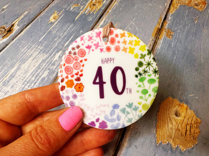Little Heart - 40 years Floral Ceramic Circle