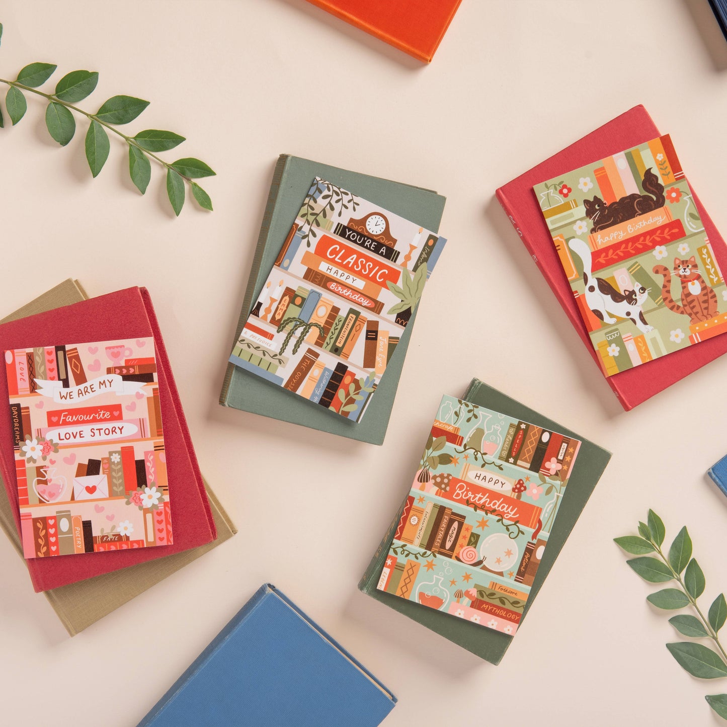 Hopscotch Paper Co. - "You're a Classic" Literary Birthday Card – Book-Themed Card