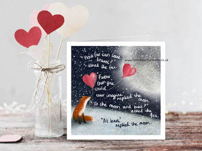 Fox Under The Moon - "To The Moon & Back" Love Card by Fox Under The Moon