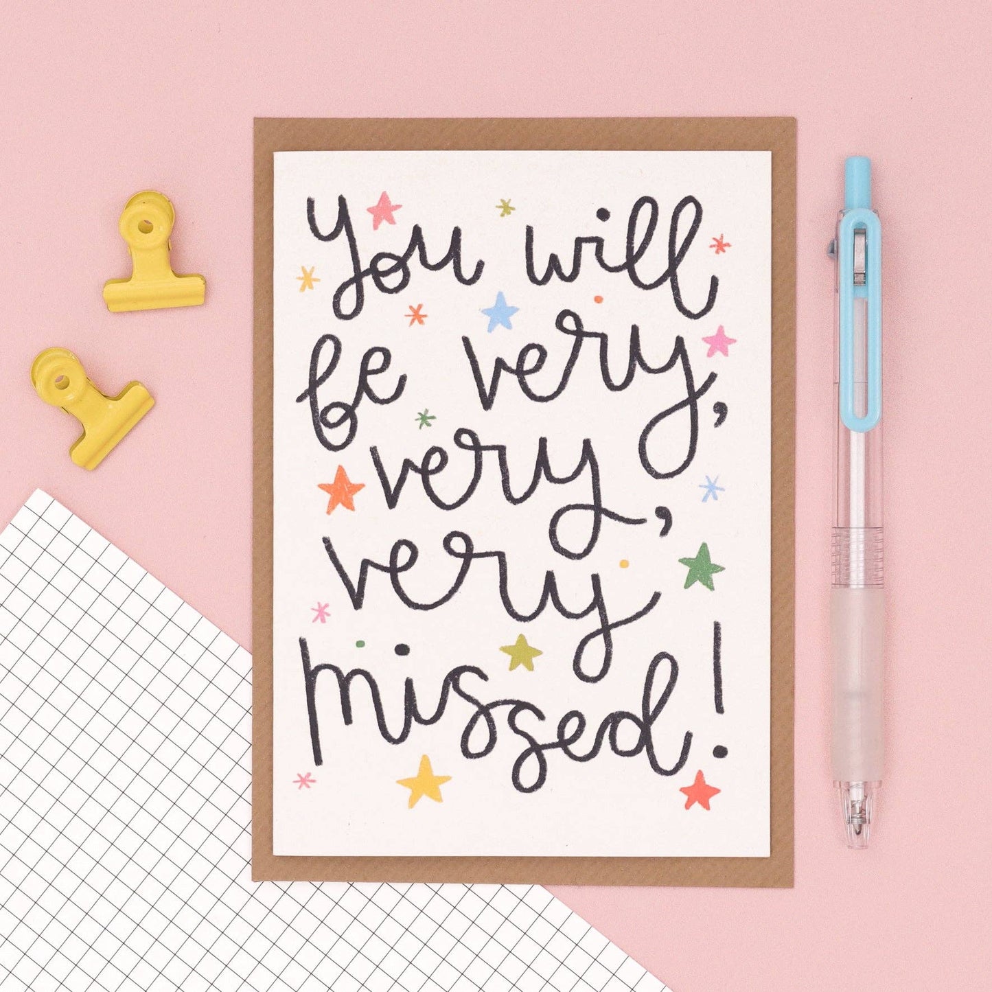 Oh, Laura - Greeting card - 'you will be very missed'