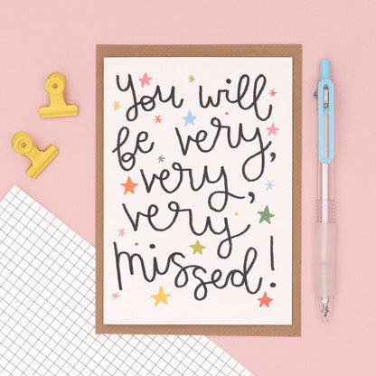 Oh, Laura - Greeting card - 'you will be very missed'