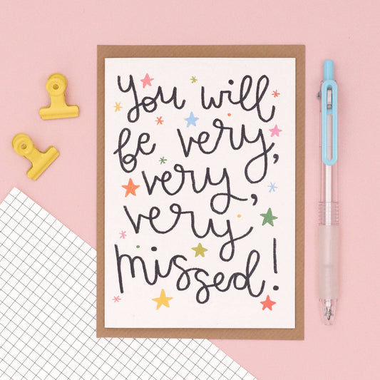 Oh, Laura - Greeting card - 'you will be very missed'