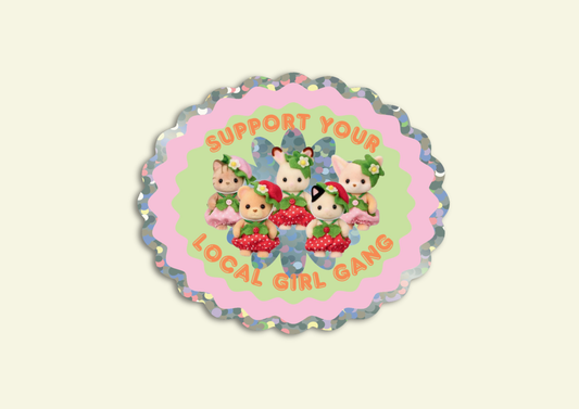 Shellflower - Girl Gang Vinyl Glitter Sticker