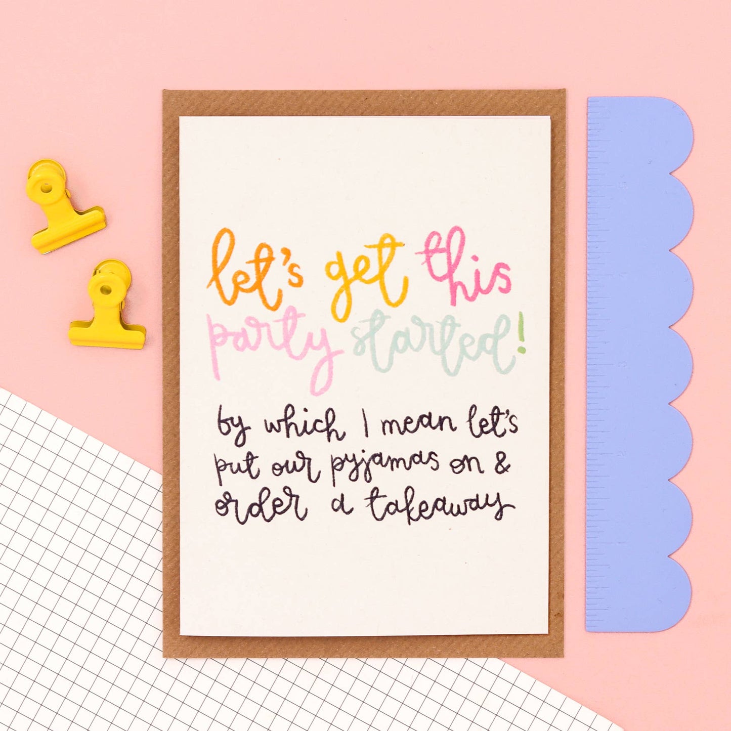 Oh, Laura - Greeting card - 'let's get this party started'