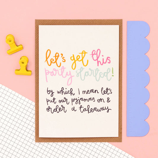 Oh, Laura - Greeting card - 'let's get this party started'