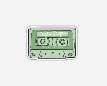 Danni Boden Designs - Taylor Swift Debut Album Inspired Cassette Tape Sticker