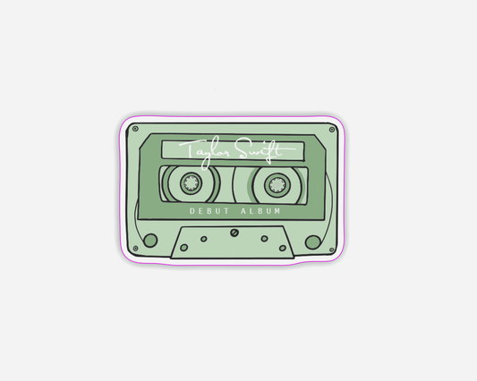 Danni Boden Designs - Taylor Swift Debut Album Inspired Cassette Tape Sticker