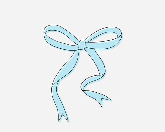 Danni Boden Designs - Blue Bow Sticker