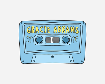 Danni Boden Designs - Gracie Abrams Cassette Tape Sticker