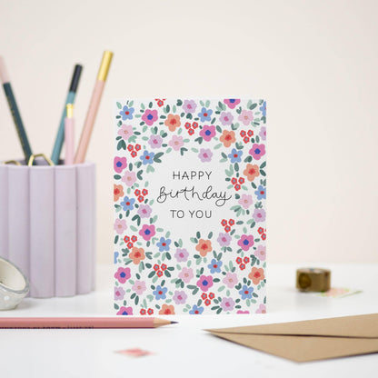 Elizabeth Mugridge - Floral Card | Botanical Birthday | Happy Birthday To You