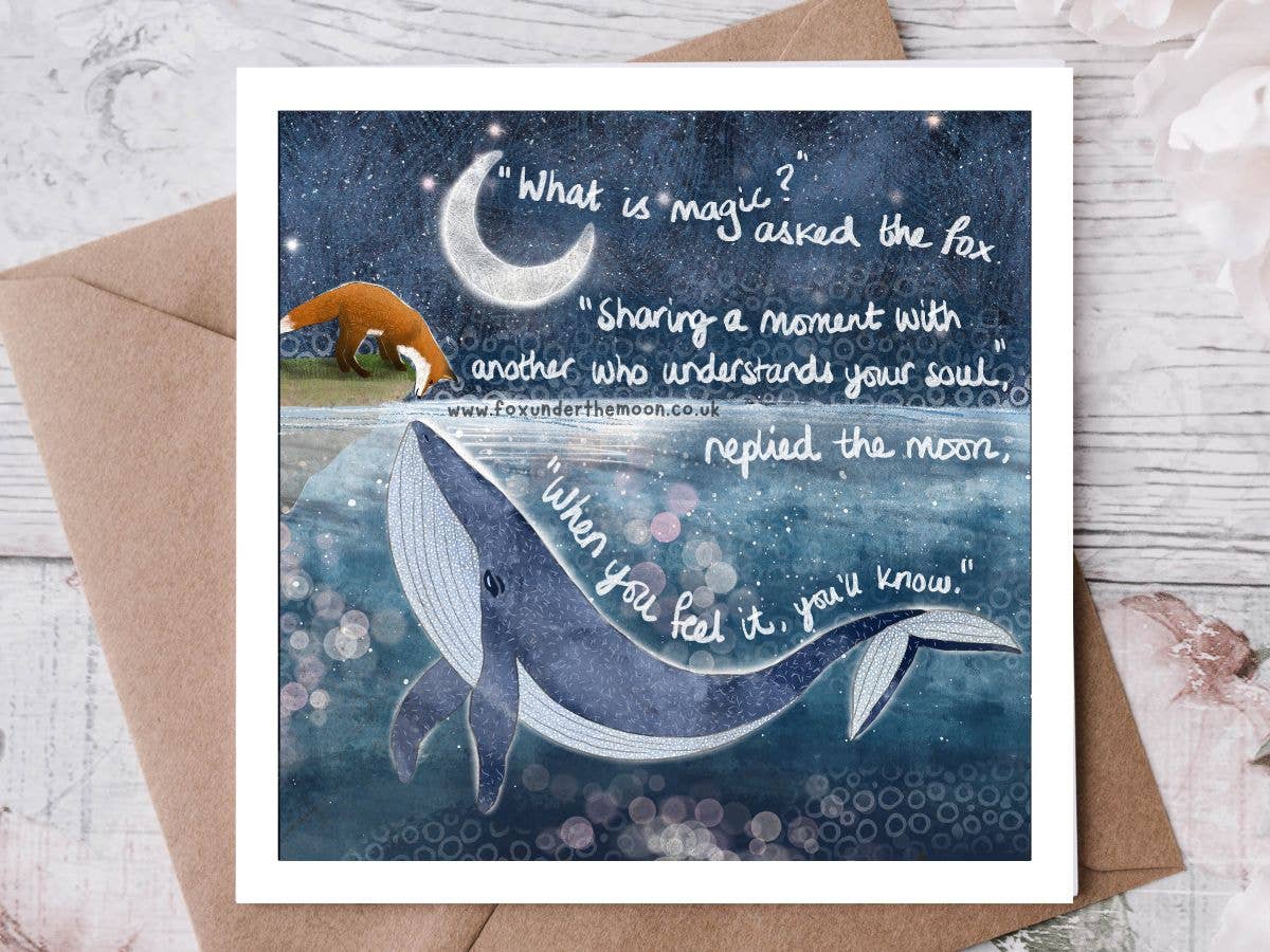 Fox Under The Moon - 'Soul Mates' - Greeting Card by Fox Under The Moon