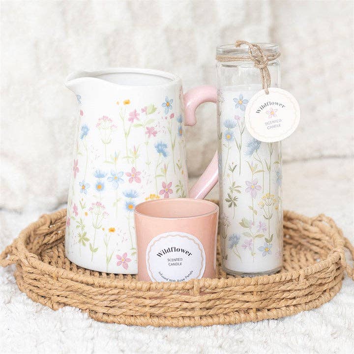 Floral Print Wildflower Tube Candle -birthday gift, mothers day gift