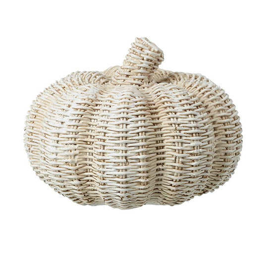 Heaven Sends - WHICKER LOOK RESIN PUMPKIN