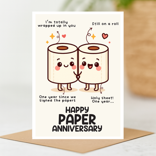 The Playful Press - Happy Paper Anniversary Greeting Card
