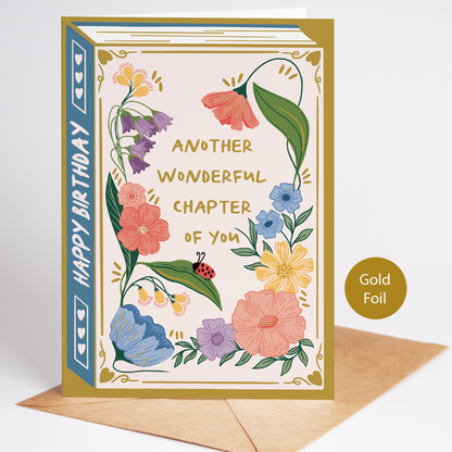 Not Today Tuesday - Bookish Birthday Card | Book Lover | Die Cut | Gold Foil