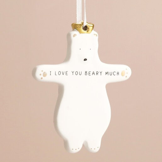 I Love You Beary Much Bear Hanging Decoration