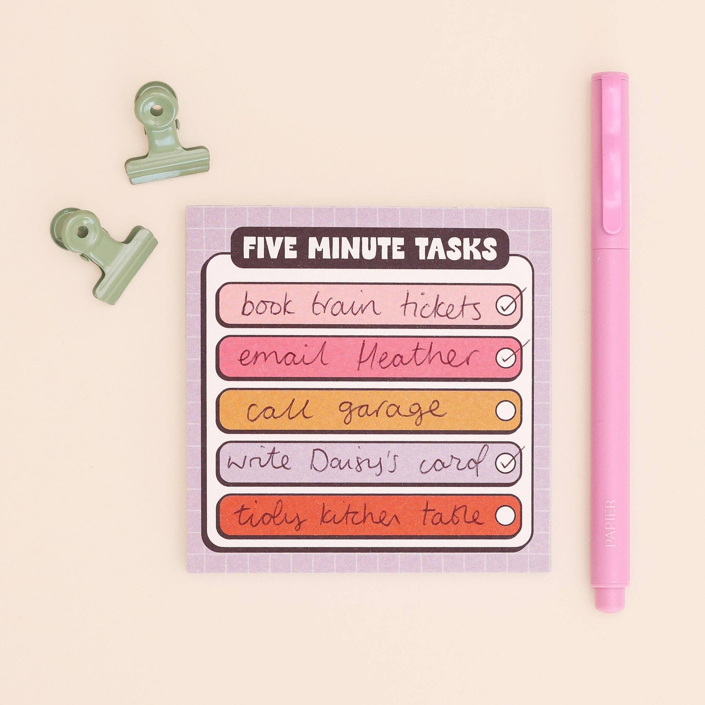 Oh, Laura - Memo Pad - Five Minute Tasks