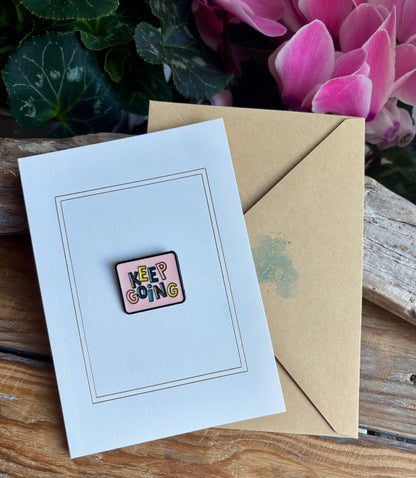 Ocean Ripples - Keep Going Pin Badge Card