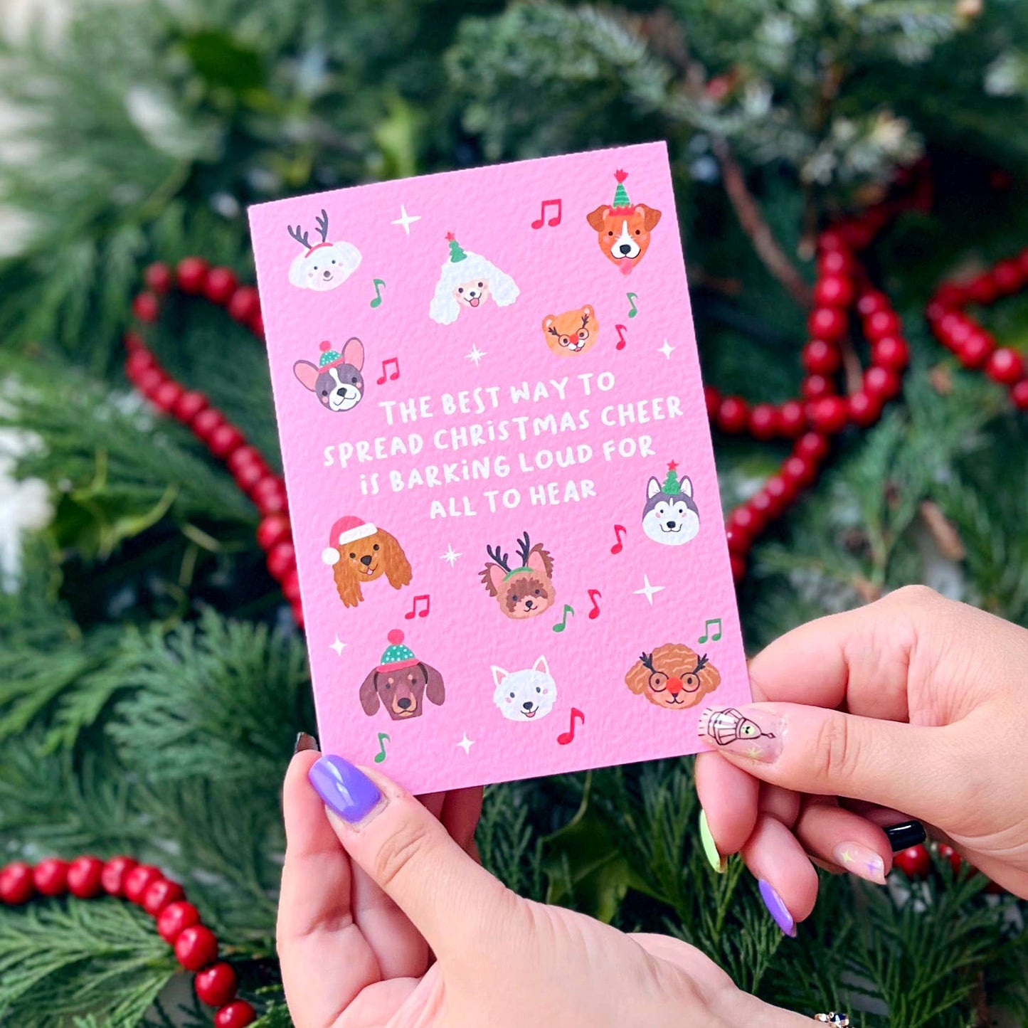 Xoxo Designs by Ruth - Christmas 'Barking Loud For All To Hear' Dog Card