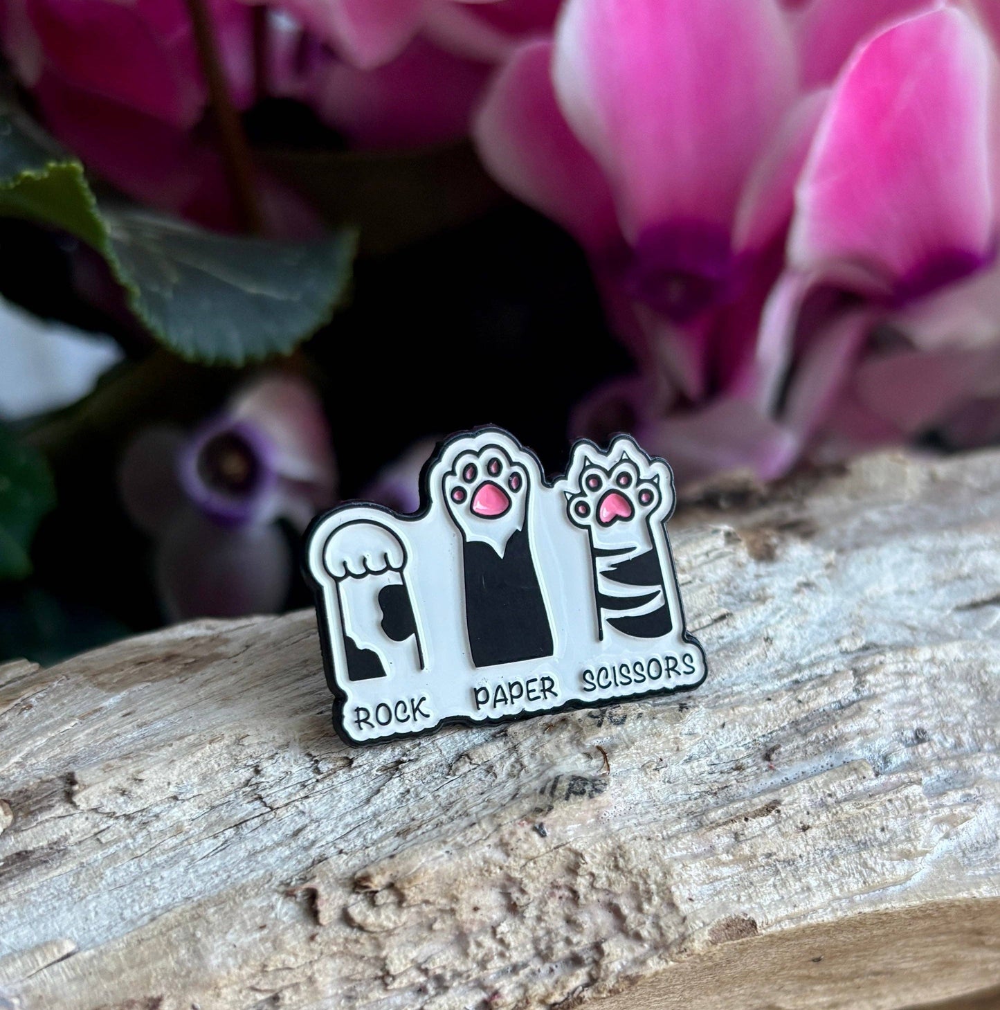 Ocean Ripples - Rock Paper Scissors Pin Badge Card