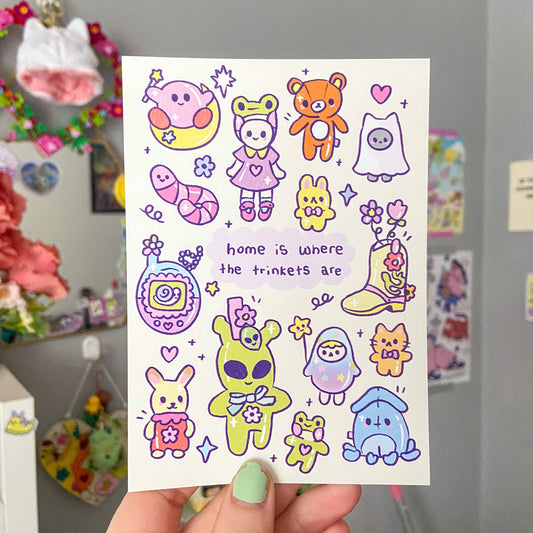 Sun Puff Studios - Trinket A6 Print