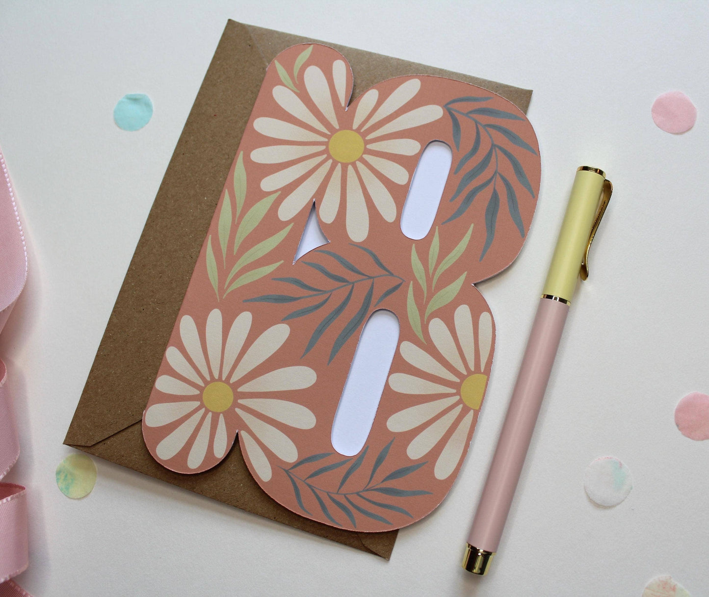 Ellice Owens Designs - Floral 18th Birthday Card for Her, Unique Cut Out Card