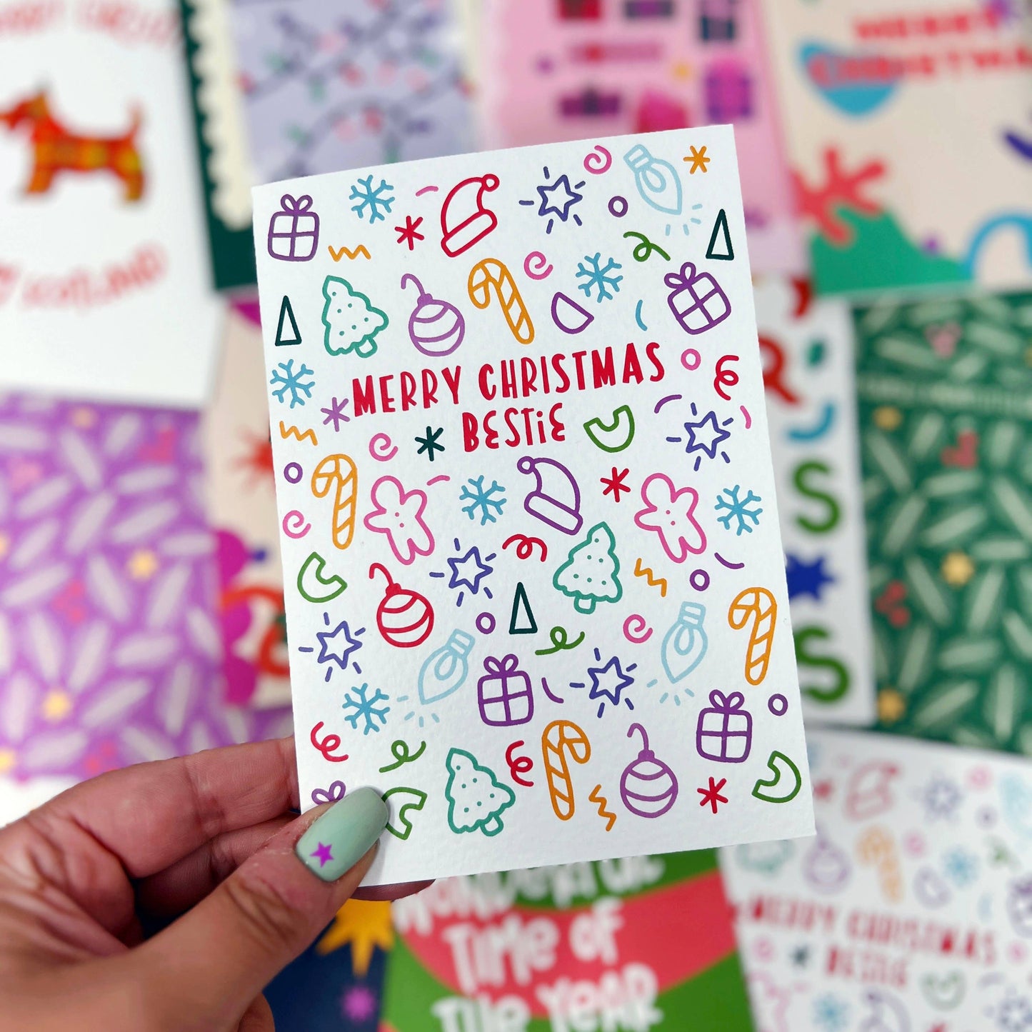 Xoxo Designs by Ruth - Christmas 'Merry Christmas Bestie' Card