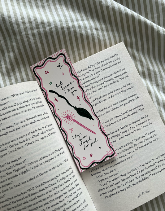 Changed for Good Bookmark - wicked/wizard of oz inspired