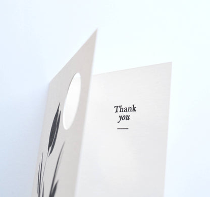 Alex & Olive - Floral Thank You Card Handcrafted - Letterpress Printed