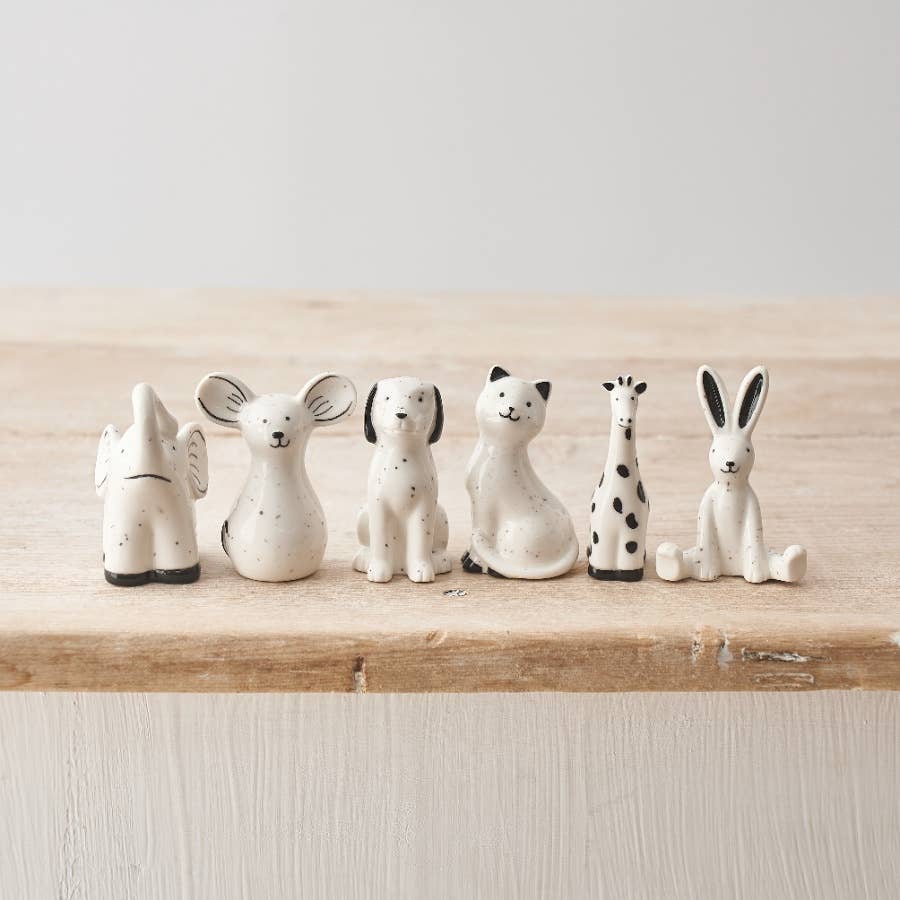 Speckle white Porcelain Elephant - baby gift