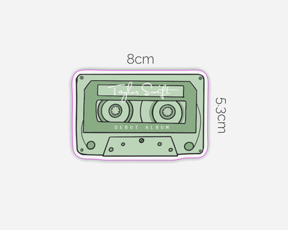 Danni Boden Designs - Taylor Swift Debut Album Inspired Cassette Tape Sticker