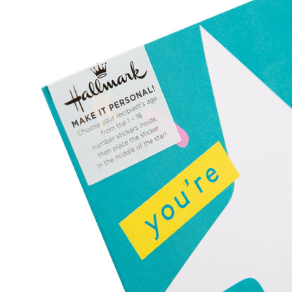 Hallmark - Kids' Birthday Card with Rainbow Star & Stickers
